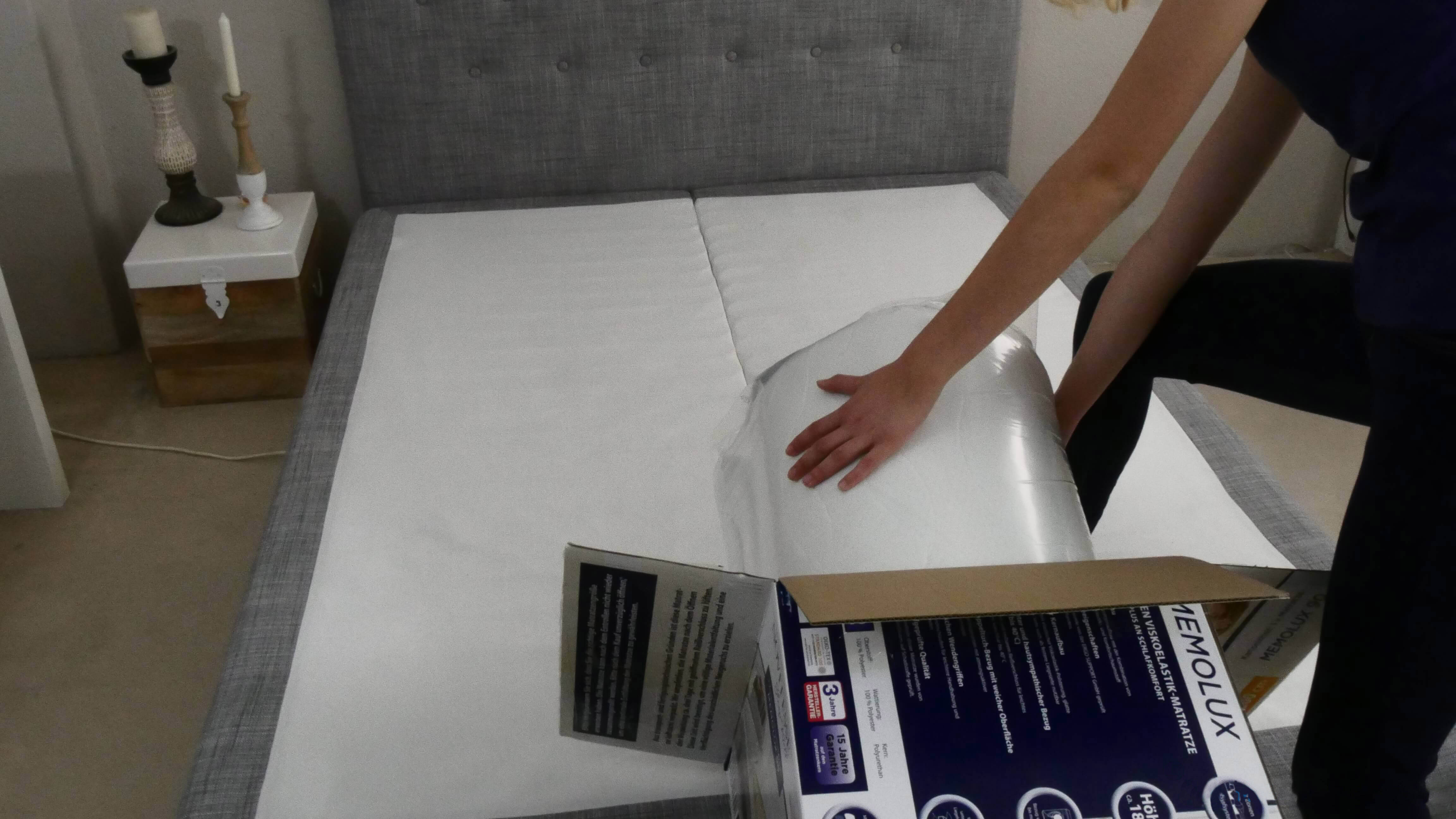 Aldi Novitesse Memolux Matratze auspacken